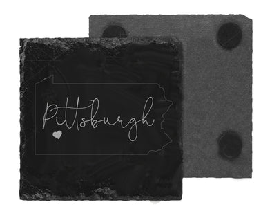 Pittsburgh, PA Slate Coaster