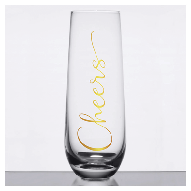 Cheers, Stemless Champagne Flute
