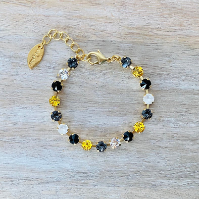 City of Champs, 6mm Full Crystal Bracelet, Yellow Gold