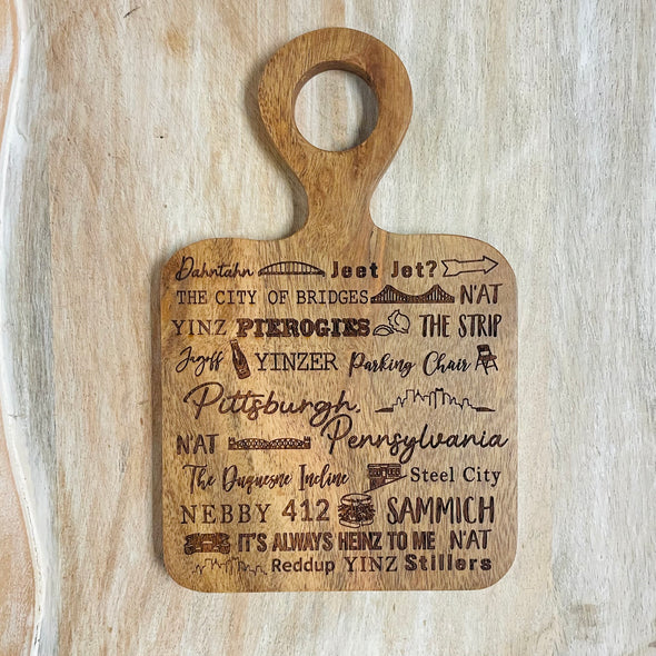 Pittsburgh PGH Things Mini Cheese Board