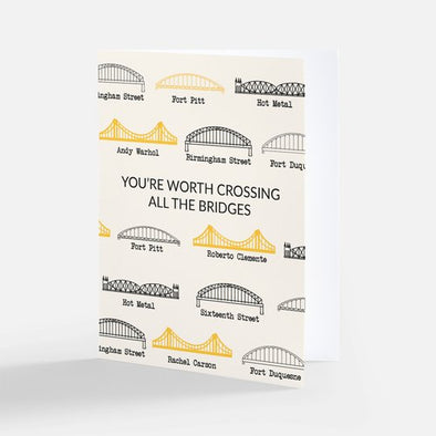 NEW SIZE "You’re Worth Crossing All the Bridges", Wholesale Card