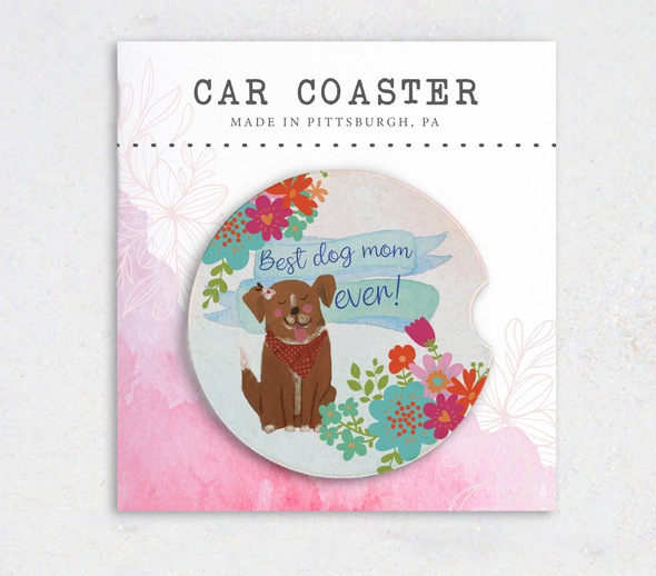 Dog Mom Car Coaster