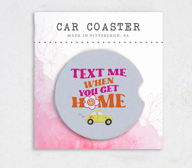 Text Me Car Coaster