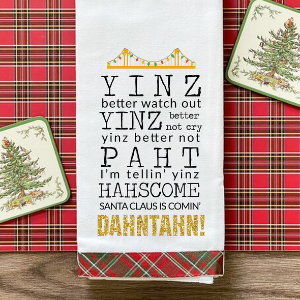Santa Claus is Comin' to Dahntahn, Holiday Towel