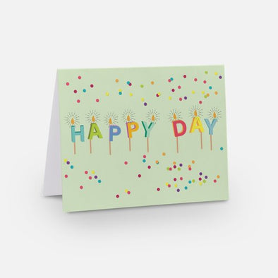 NEW SIZE "Happy Day" Candles, Wholesale Card