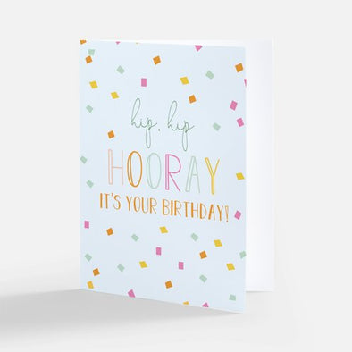 NEW SIZE "Hip Hip HOORAY It's Your Birthday!", Wholesale Card