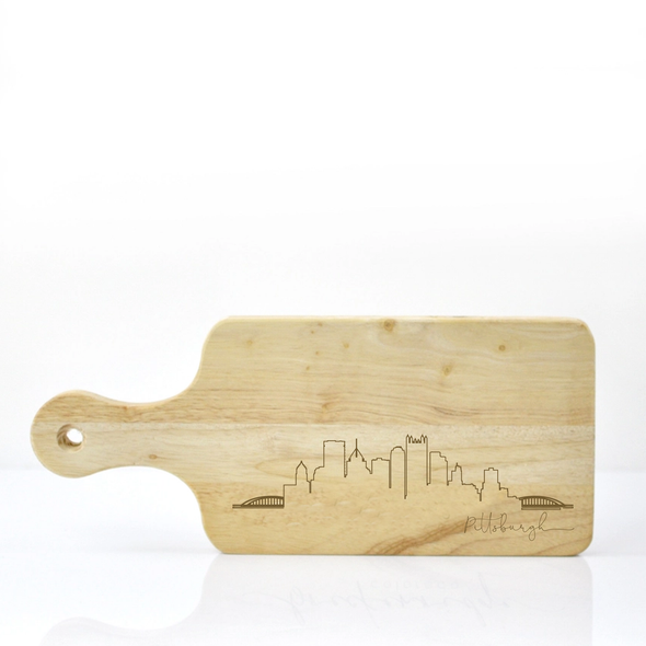 Pittsburgh Skyline Small Wooden Cutting Board