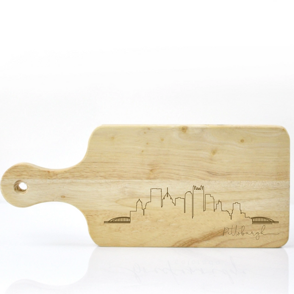 Pittsburgh Skyline Small Wooden Cutting Board
