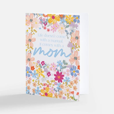 NEW SIZE "Life Comes with a Mom", Mom Card, Wholesale
