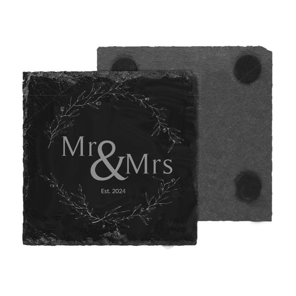 Mr. & Mrs. Slate Coaster