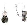 Black Mix, 6/8mm Crystal Drop Earrings