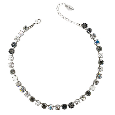 Black Mix, 8mm Full Crystal Necklace, Wholesale