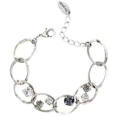 Black and Grey, Crystal Chain Bracelet, Wholesale