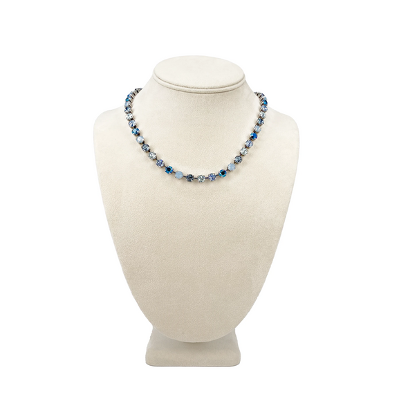 Blue Mix, 6mm Full Crystal Necklace