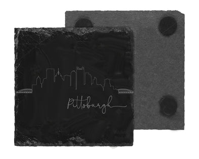 Pittsburgh Skyline Slate Coaster