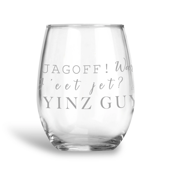 Pittsburghese, Stemless Wine Glass