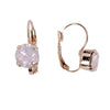 Rose Water Opal, 8mm Crystal Drop Earrings
