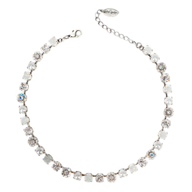 White Mix, 8mm Full Crystal Necklace, Wholesale