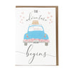 "The Adventure Begins", Wedding Card