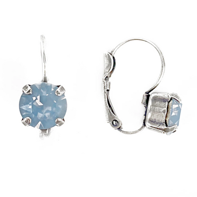 Air Blue Opal, 8mm Crystal Drop Earrings