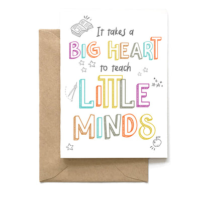 "It Takes a Big Heart to Teach Little Minds", Wholesale Card