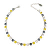 Black, Gold & Clear, 8mm Full Crystal Necklace