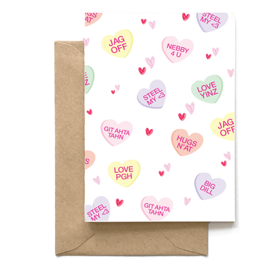 Pittsburgh Conversation Hearts, Valentine's Day Wholesale Card