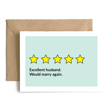 5 Star Excellent Husband, Card