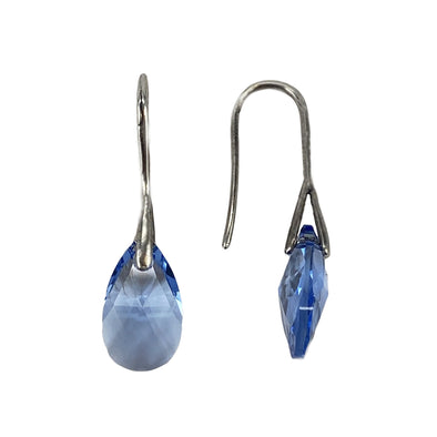 Light Sapphire, Pear Drop Earrings, Wholesale