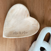 Mr. & Mrs., Wooden Heart Dish