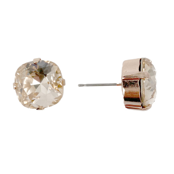 Silk, 12mm Crystal Stud Earrings
