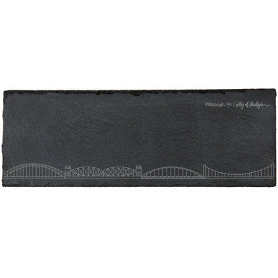 Pittsburgh Bridges Slate Cheese Board
