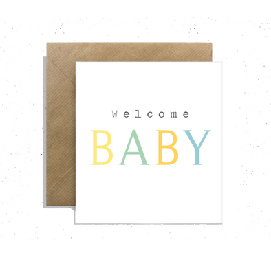"Welcome BABY", Small Enclosure Card